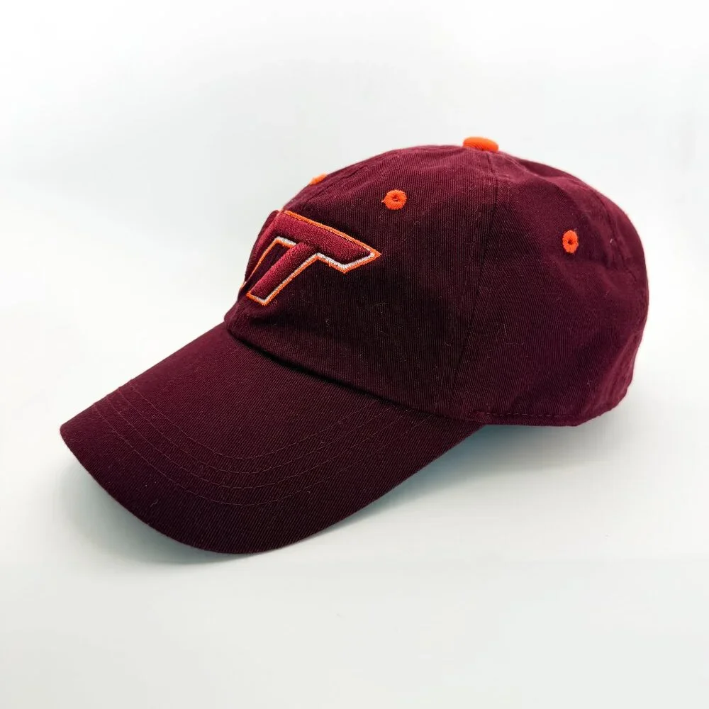 Virginia Tech Hokies Maroon & Orange VT Logo Adjustable Hat